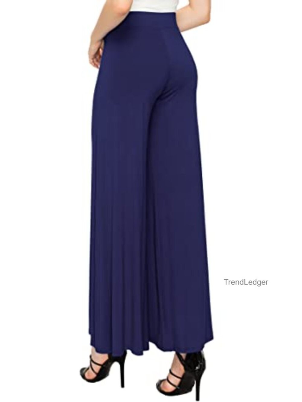Women's Solid High Rise Wide Leg Palazzo Lounge Pants